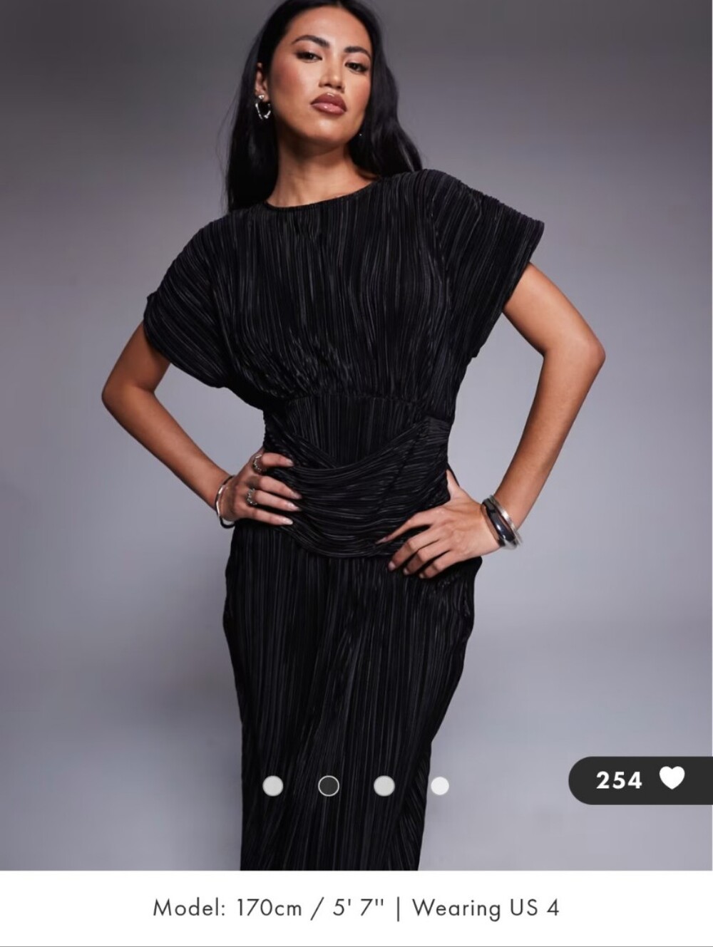 ASOS Black Plisse Dress - Picture 3 of 6